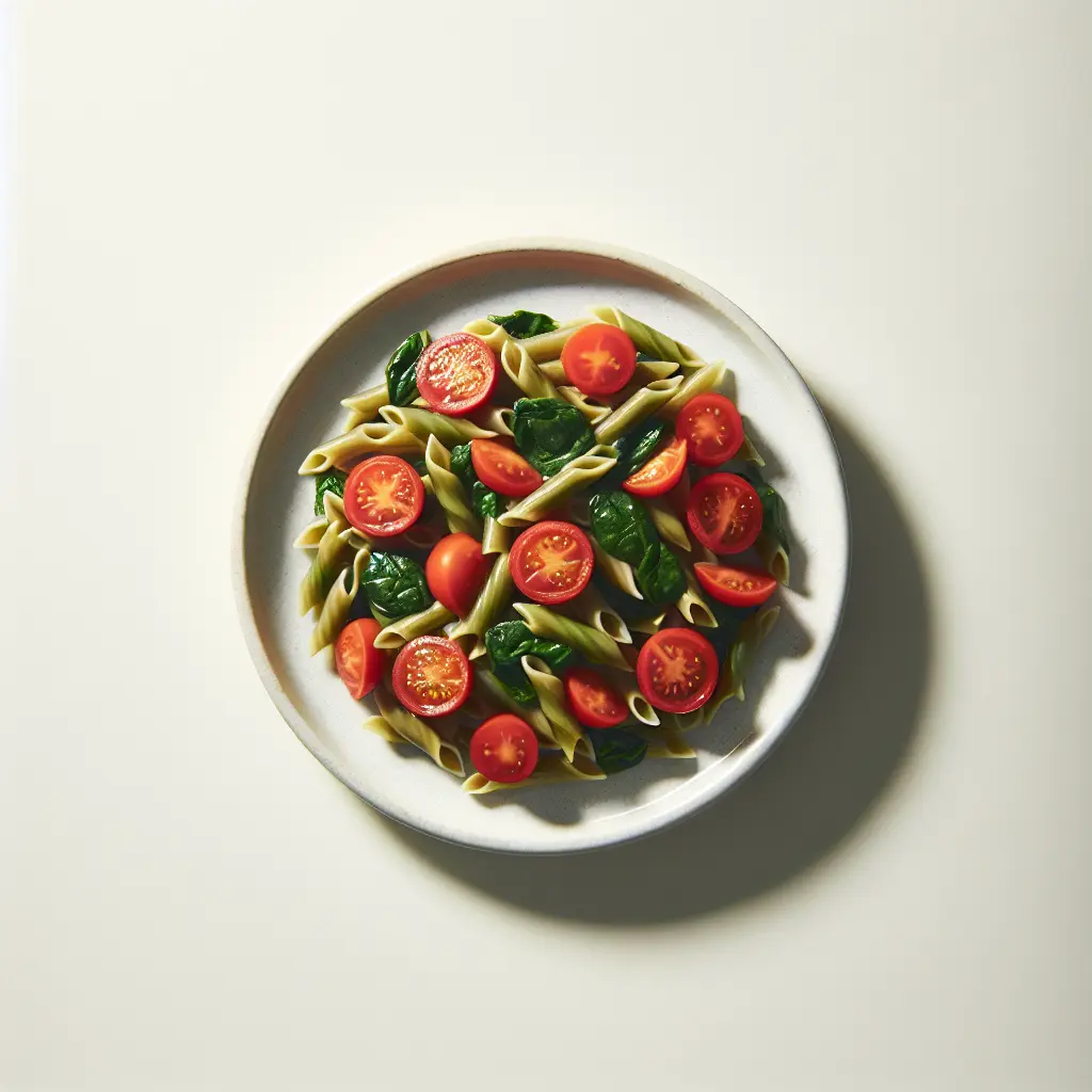 Vegan Tomato and Spinach Pasta