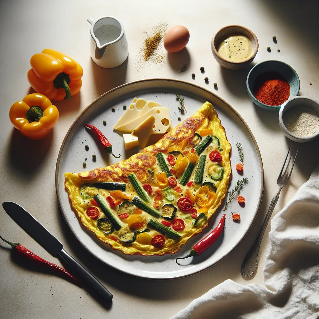 Vegetable and Cheese Omelette