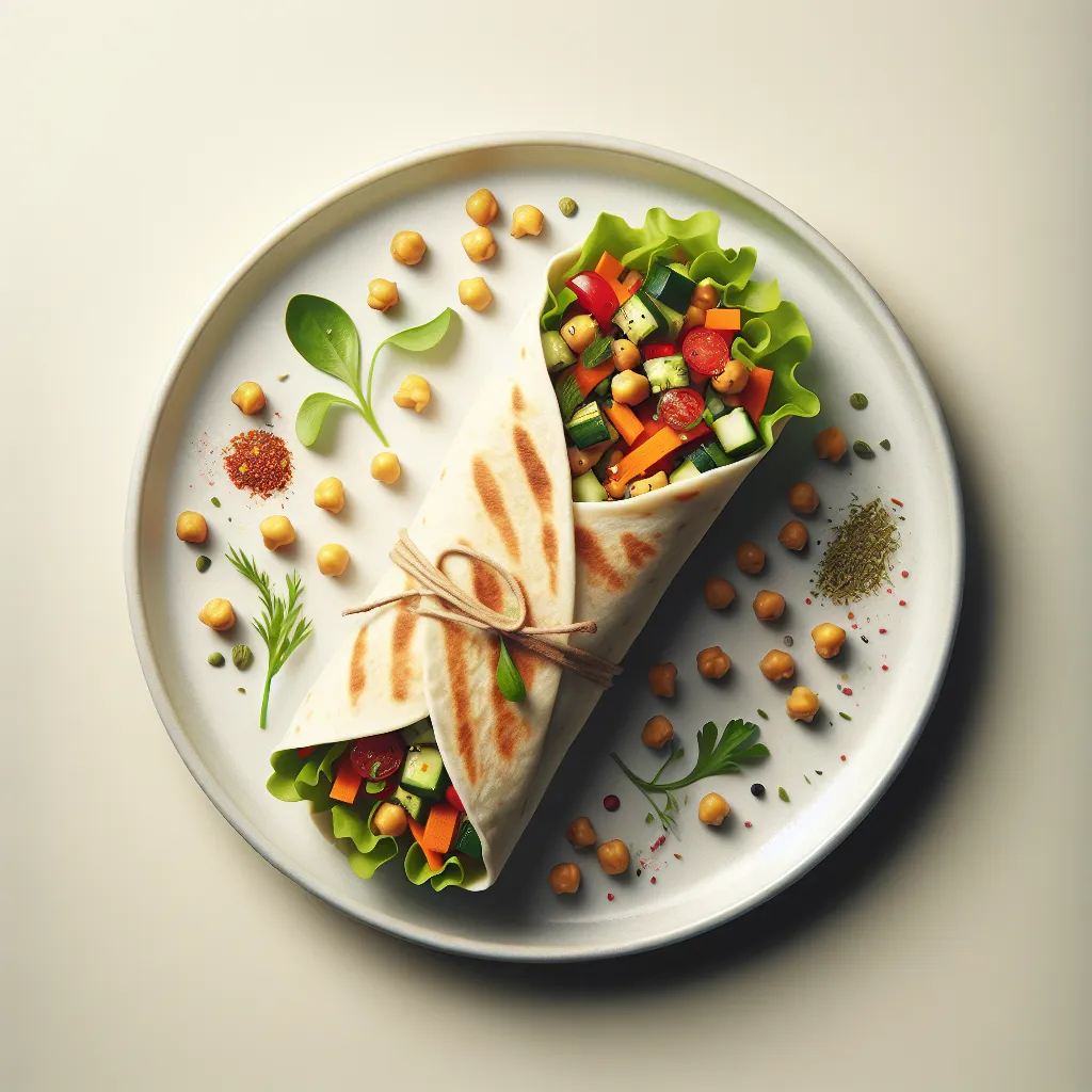 Vegetable and Chickpea Wrap