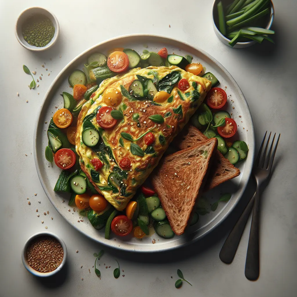 Autumn Vegetable Omelette with Whole Grain Toast