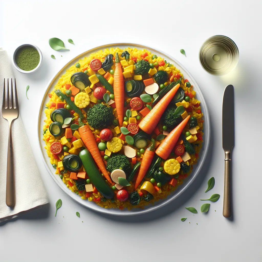 Gourmet Vegetable Paella with Saffron