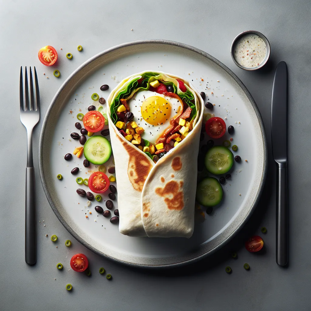 Hearty Vegetarian Breakfast Burrito