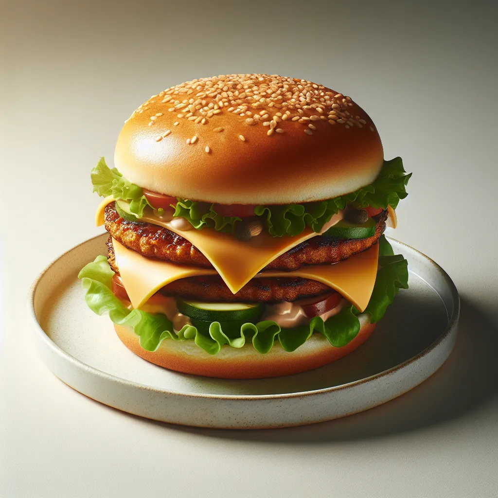 Vegetarian Double Cheese Burger