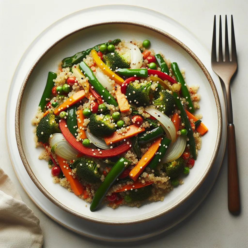 Vegetarian Quinoa and Vegetable Stir-Fry
