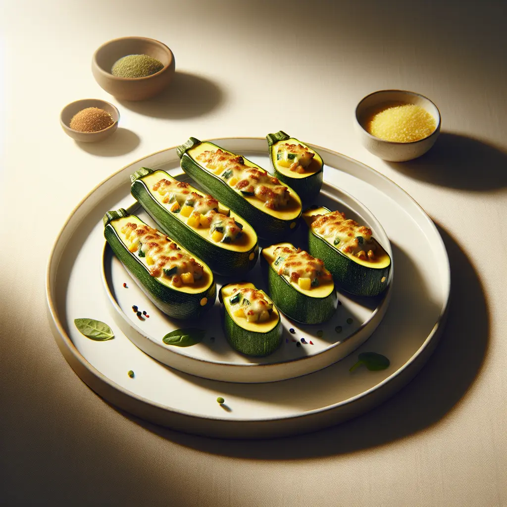 Vegetarian Stuffed Zucchini Boats