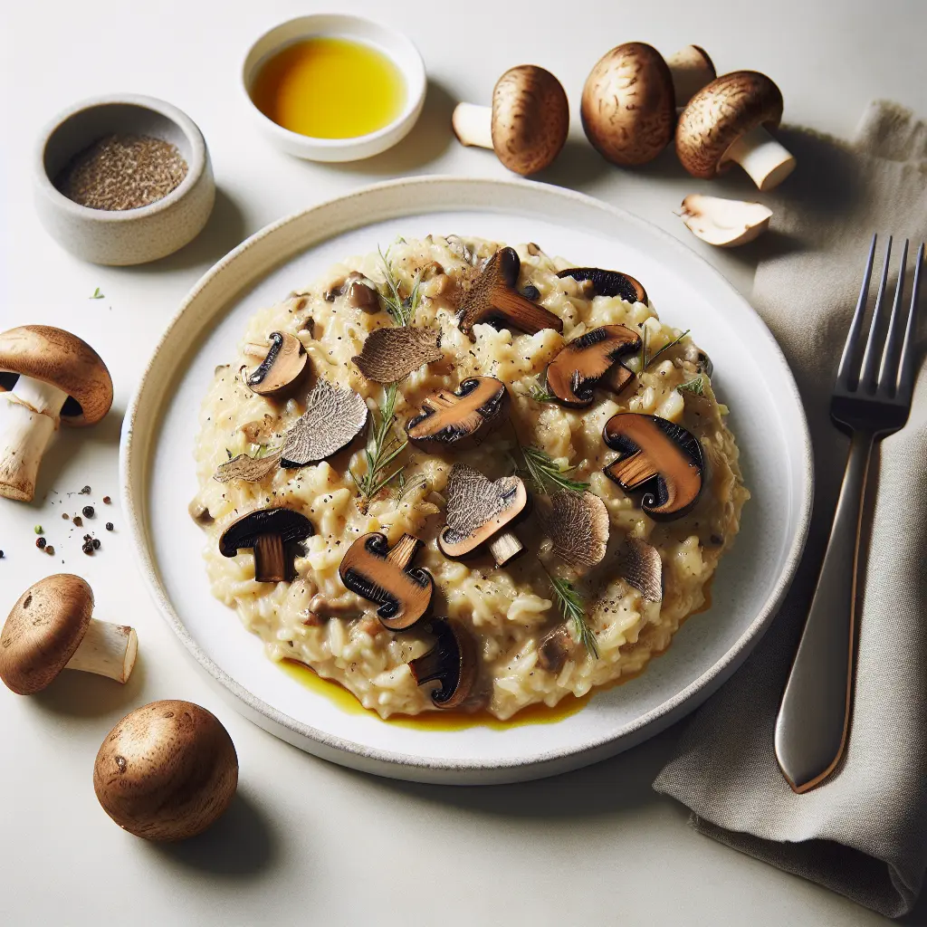 Wild Mushroom Risotto with Truffle Oil