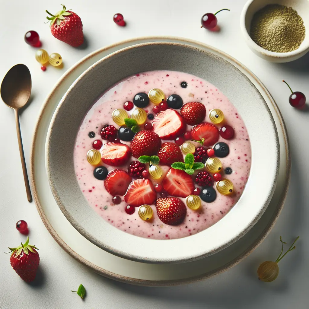 Wild Strawberry and Gooseberry Breakfast Smoothie