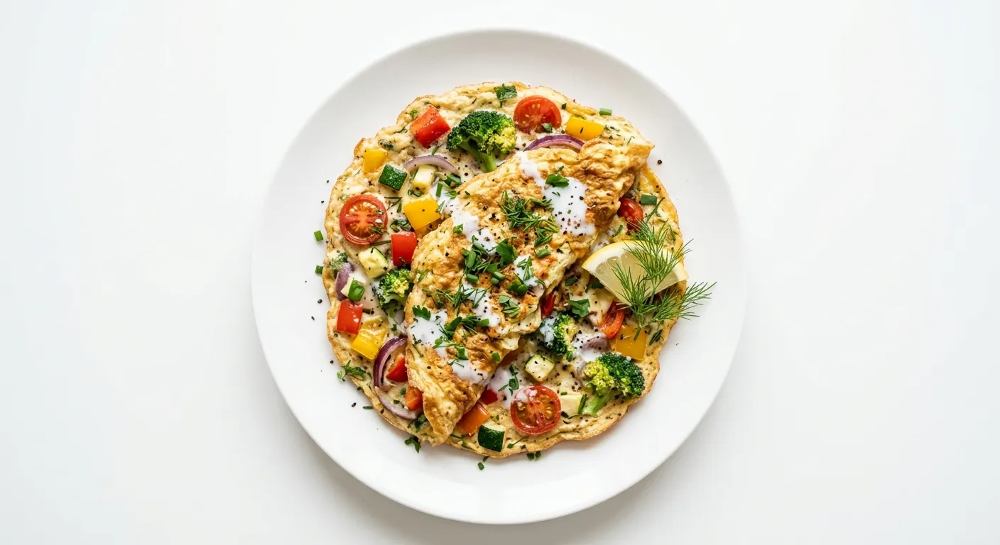 Ägg- och grönsaksomelett med kokosmjölk