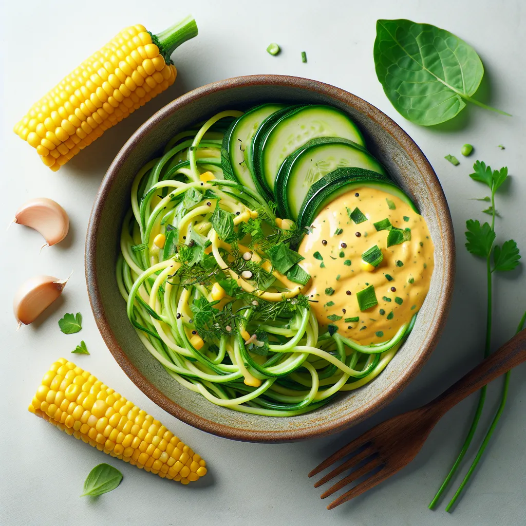 Creamy Corn Zoodle Sensation: A Healthy and Delicious Meal