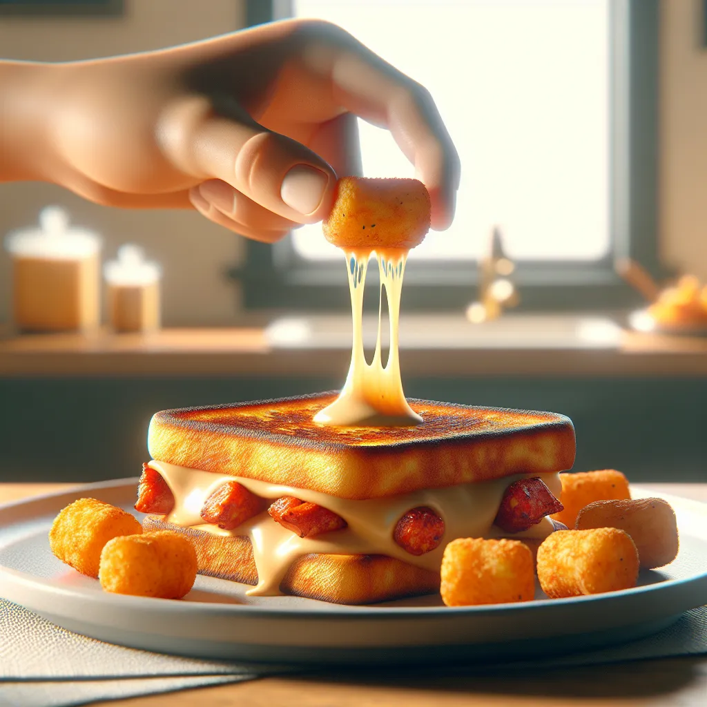 Spice Up Your Morning: The Ultimate Chorizo and Tater Tot Grilled Cheese Adventure