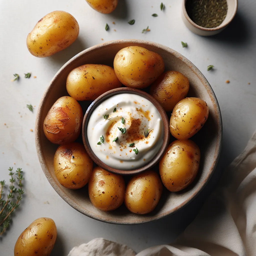 Golden Spuds and a Zesty Dip: Your New Go-To Healthy Snack
