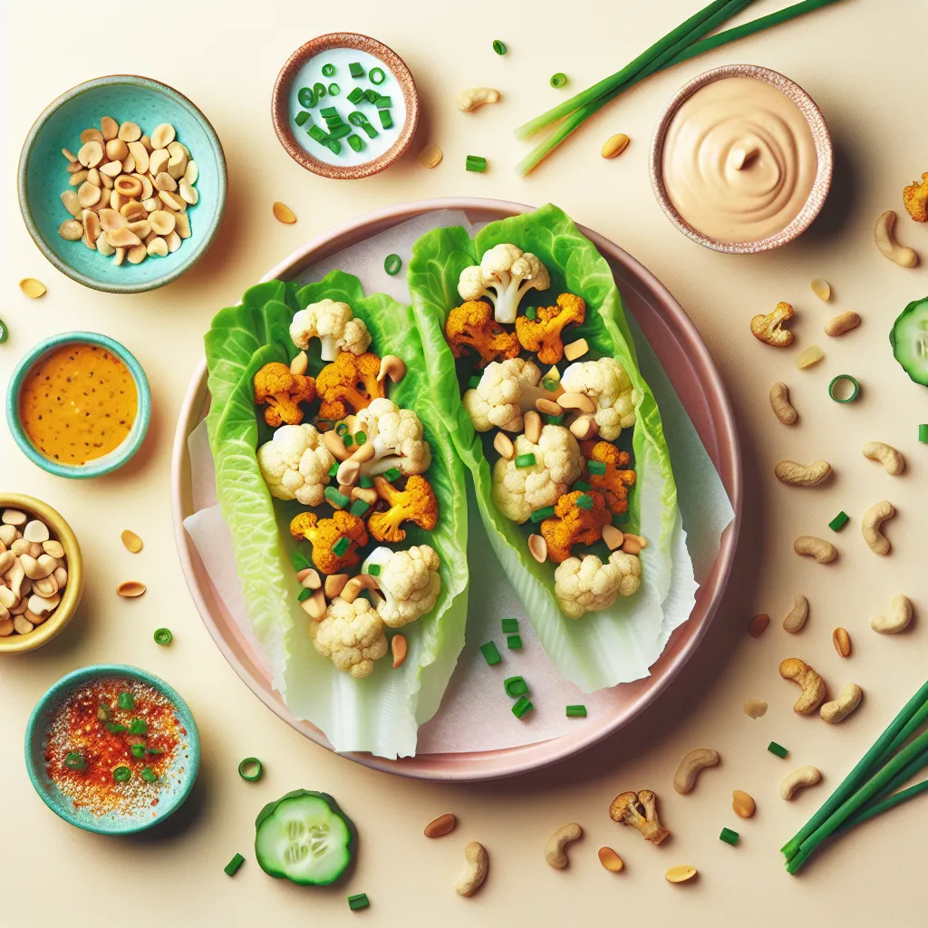 Korean BBQ Cauliflower Lettuce Wraps: A Flavor Explosion