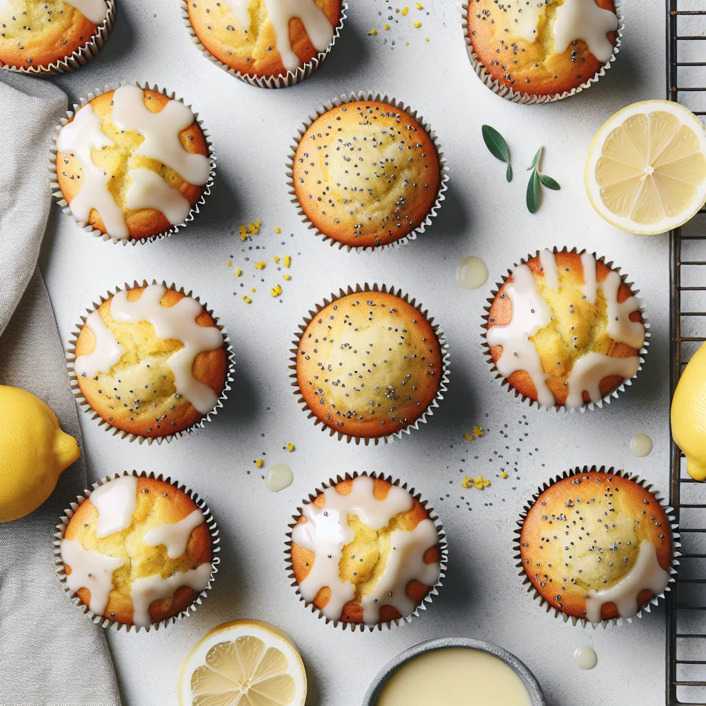 Zesty Vegan Lemon Poppy Seed Muffins: A Burst of Sunshine in Every Bite!