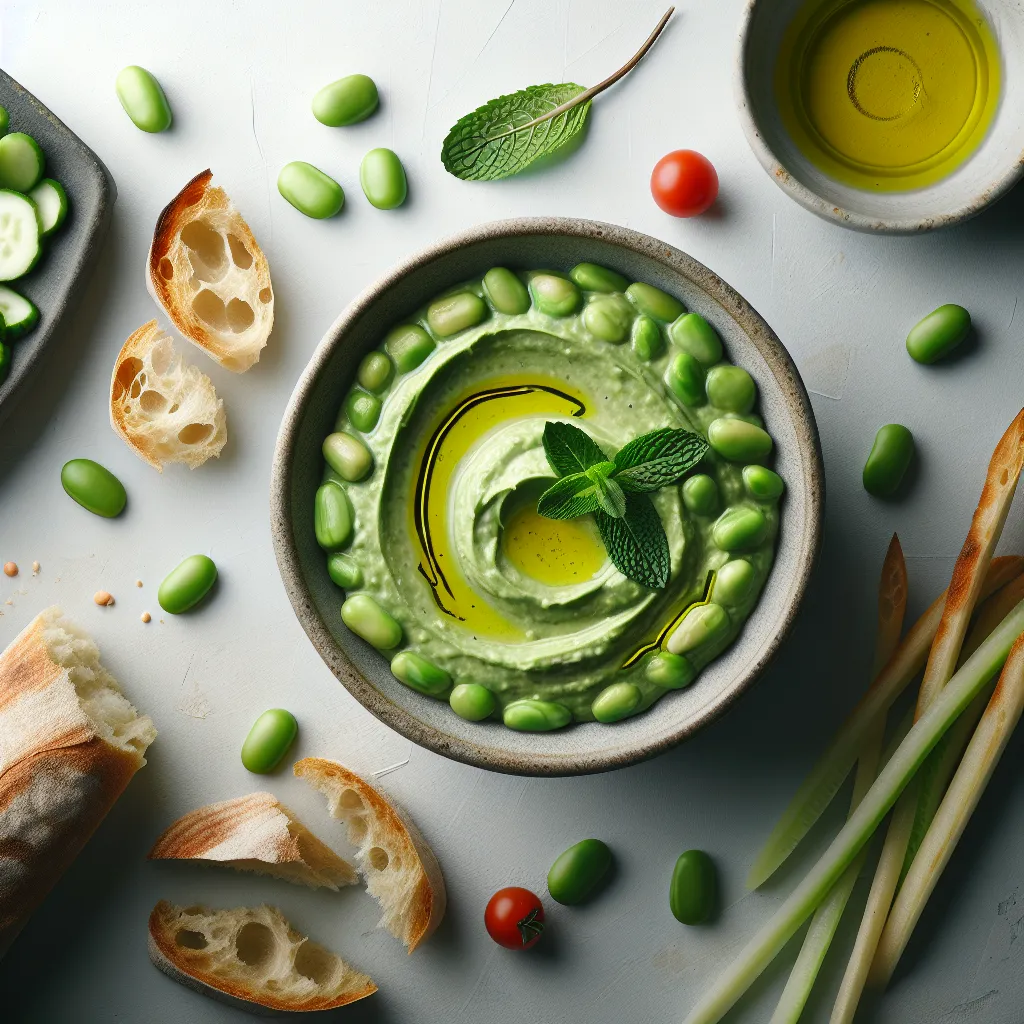 Spring into Flavour:  Vibrant Vegan Broad Bean Dip