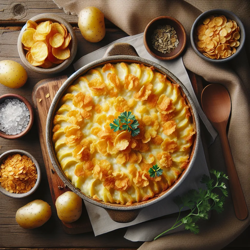 Craveable Comfort:  A Healthier Twist on Creamy Cornflake Potatoes