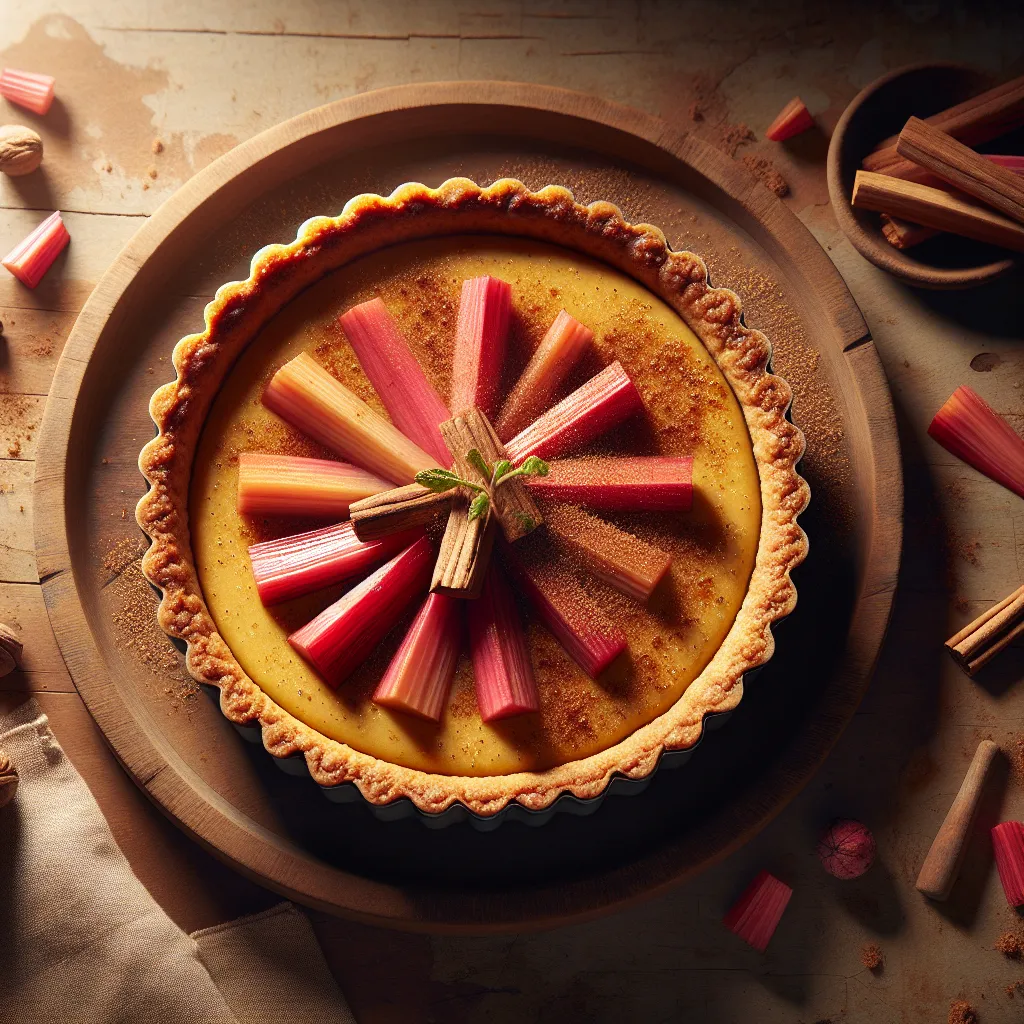 Sunshine Custard Dream: A Vegan Rhubarb Tart Adventure