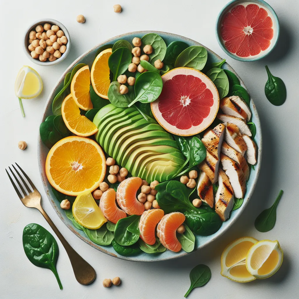 Winter Citrus Salad with Lemon Herb Chicken