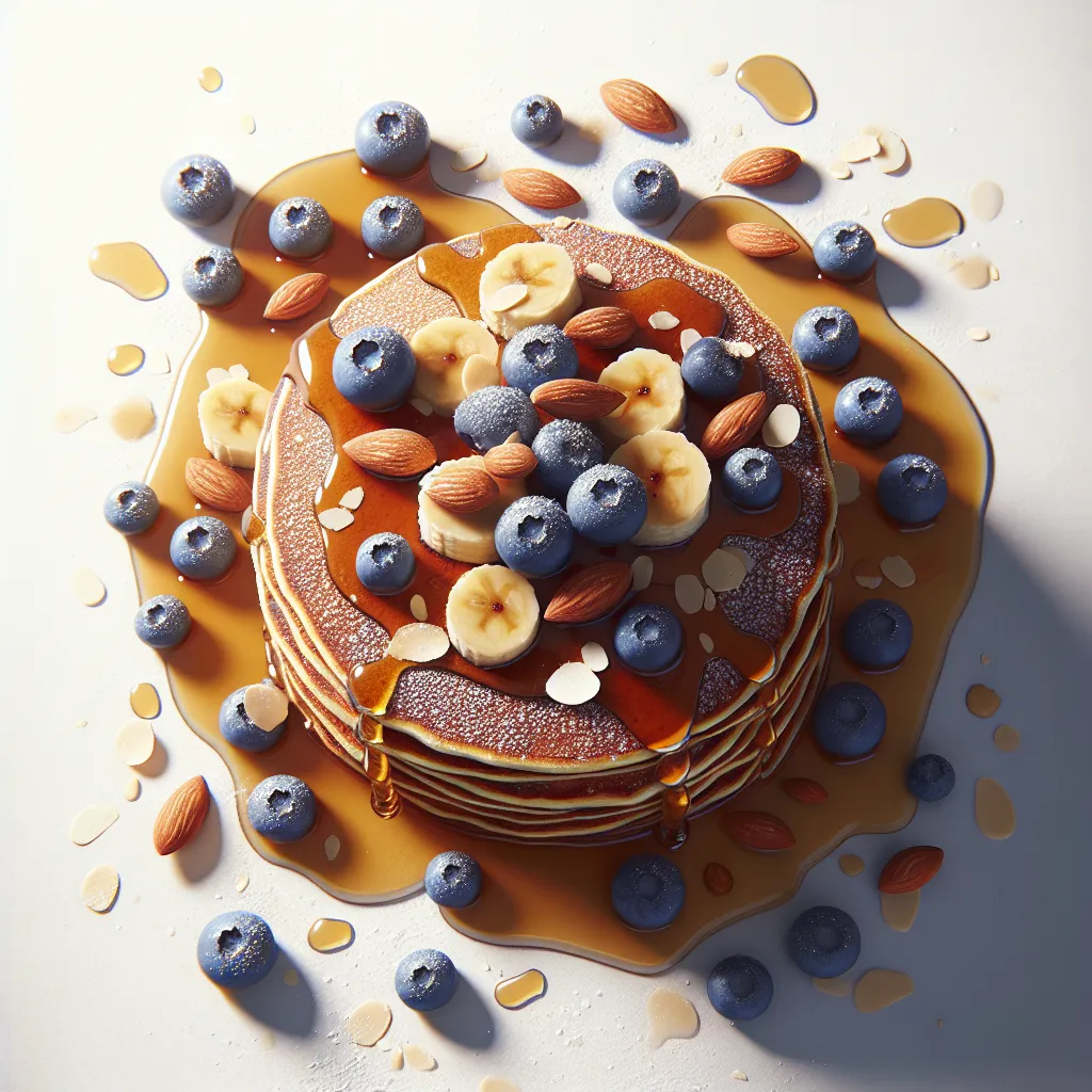 Rise and Shine: Fluffy Vegan Blueberry Banana Pancakes to Kickstart Your Day!