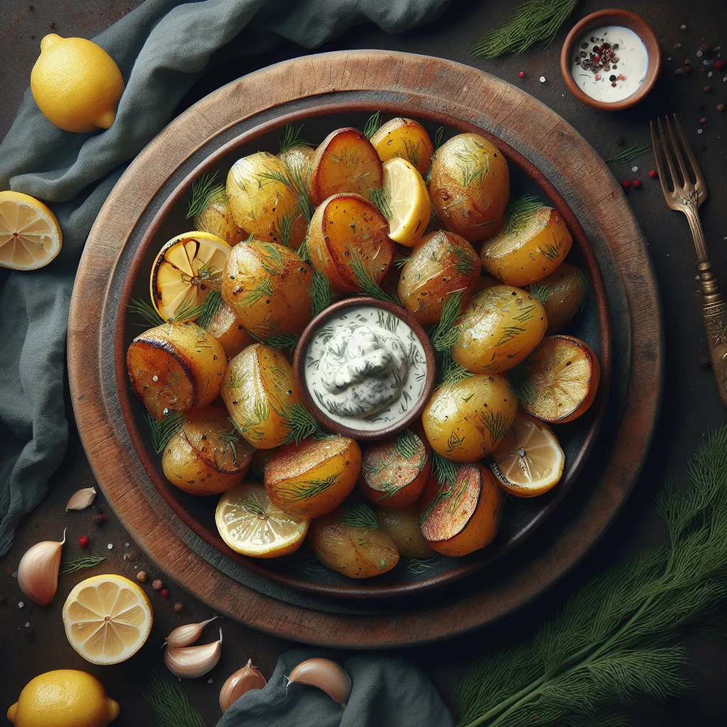 Zesty Lemon Potatoes with Dreamy Dill Sauce: A Springtime Delight