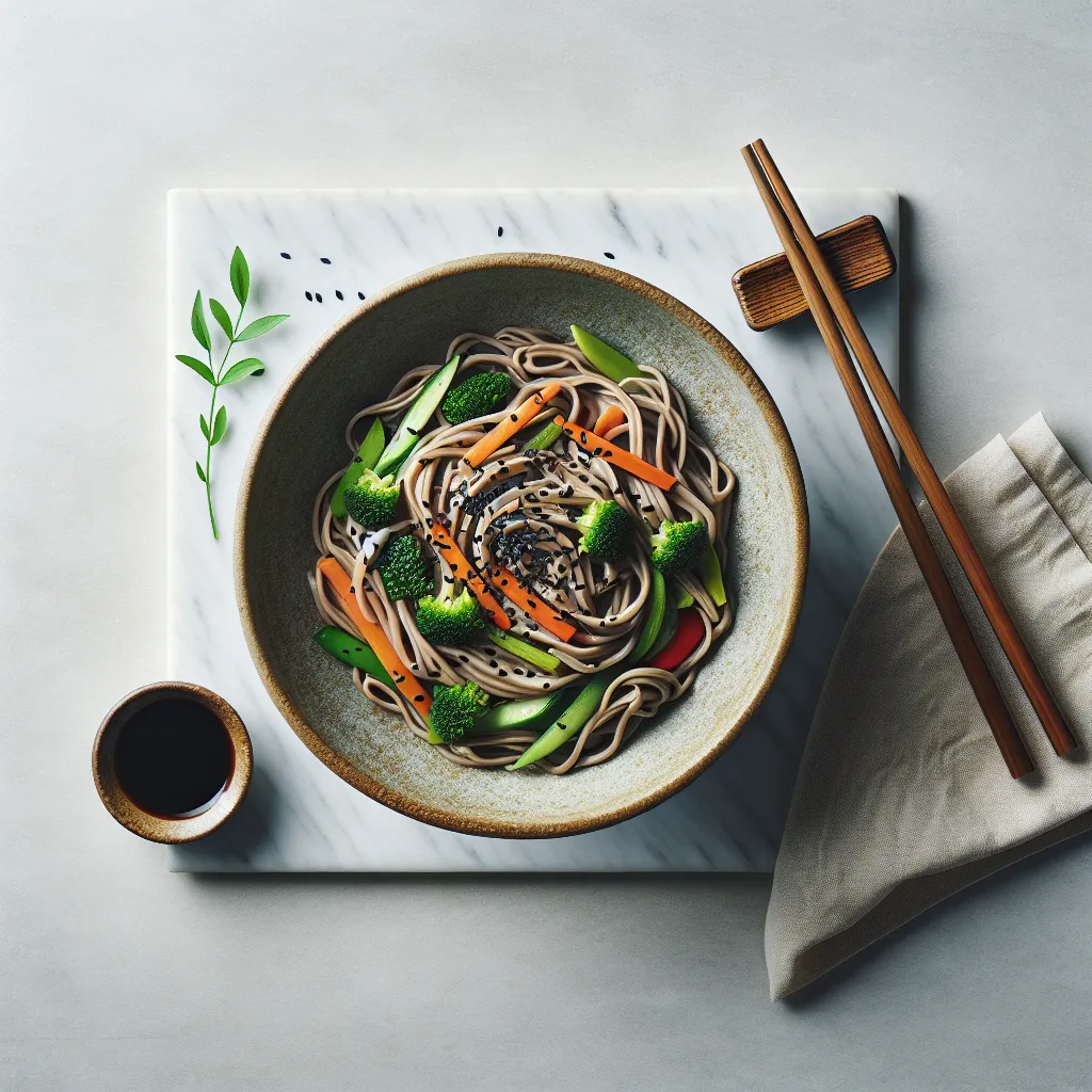Noodle Nirvana: A Vibrant Vegan Soba Salad Adventure