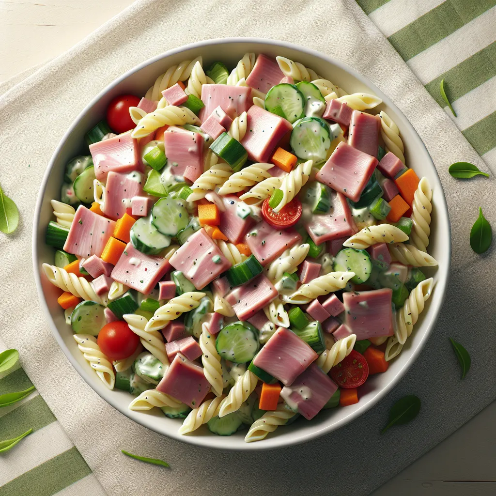 Picnic Perfect Pasta: A Ham Salad Sensation!