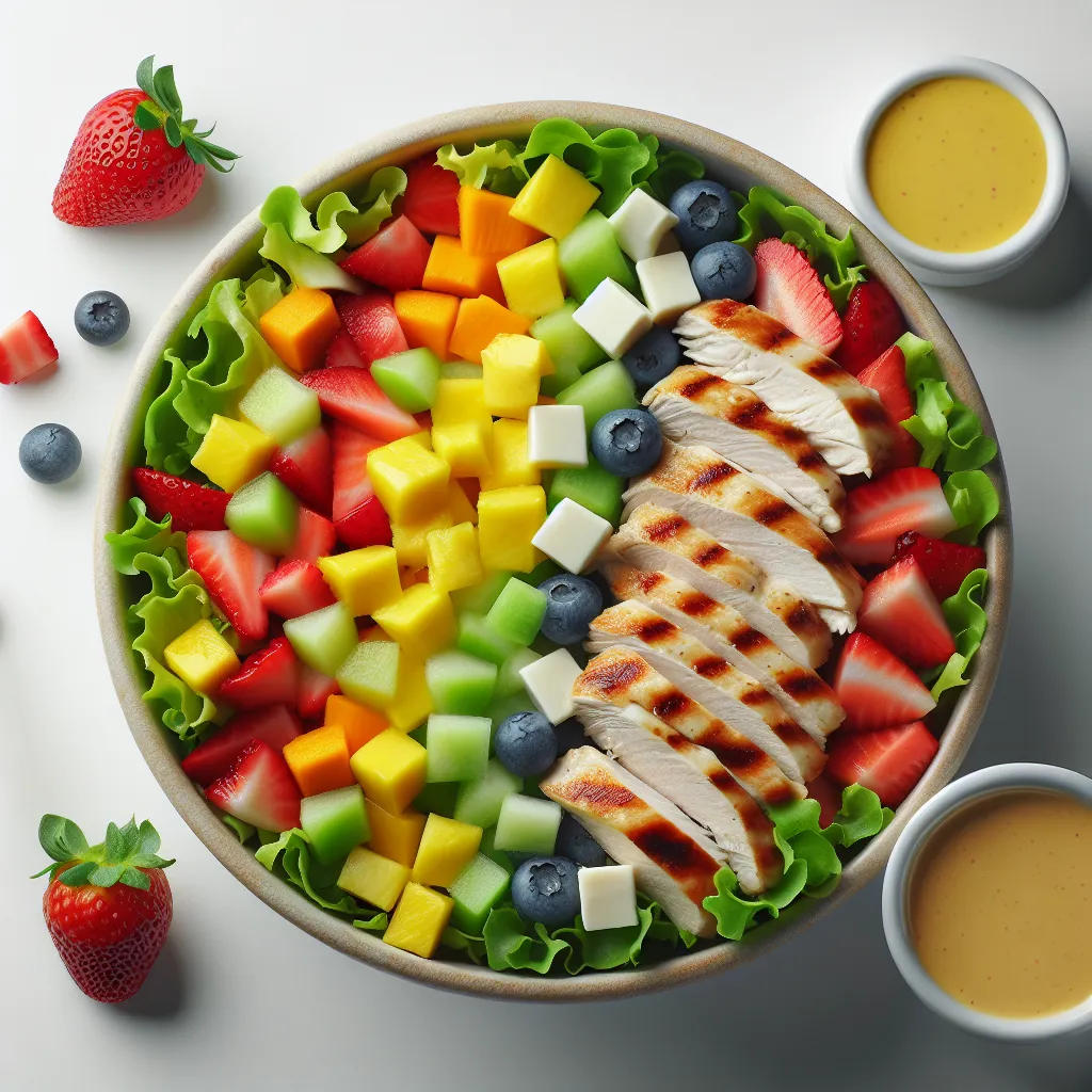 Taste the Rainbow: A Vibrant Chicken Salad with Almond Honey Mustard Magic