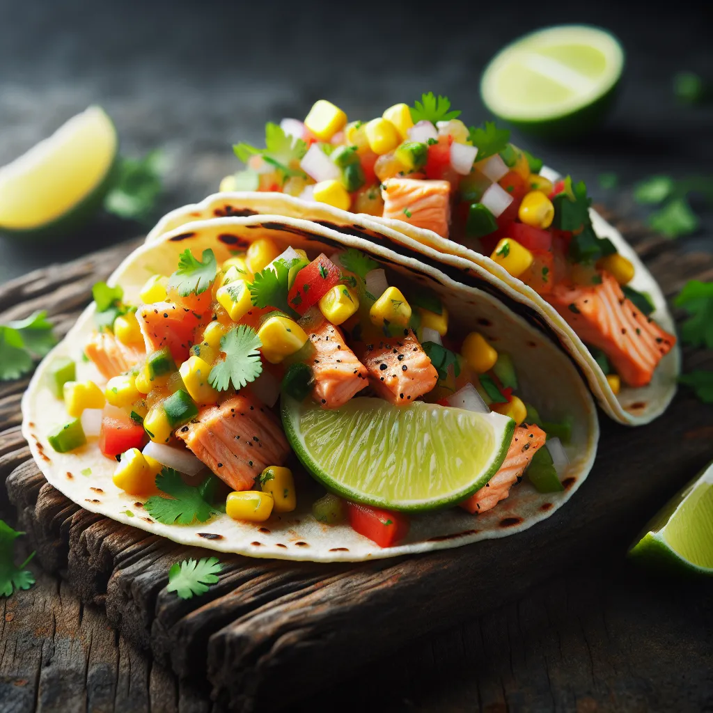 Zesty Salmon Tacos with Mango-Corn Salsa: A Flavor Fiesta!