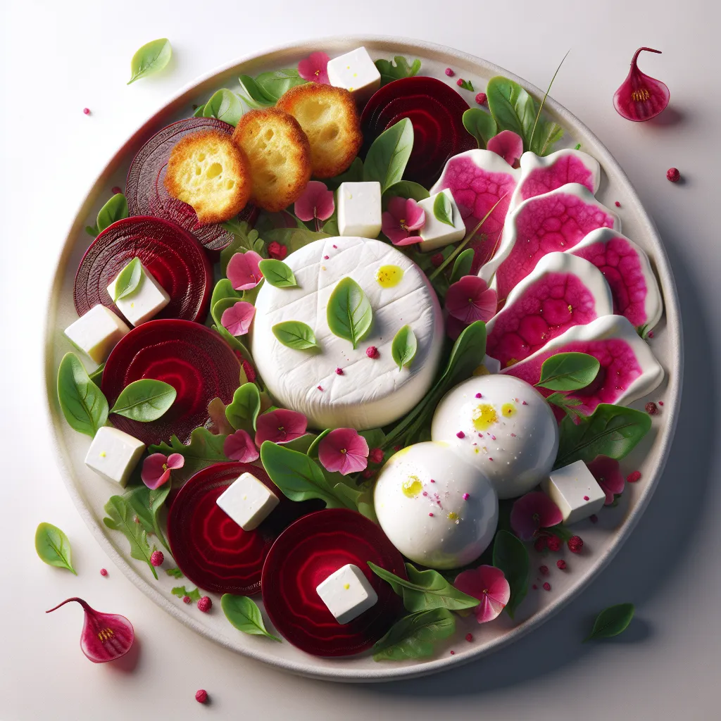 A Symphony of Flavors: Beet and Burrata Salad with Crispy Bread