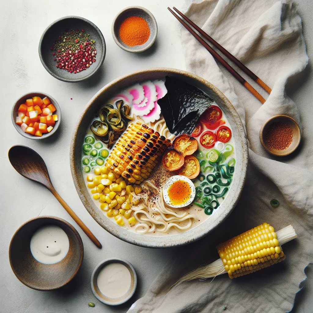 Corn Fusion: A Creamy Vegan Ramen Adventure