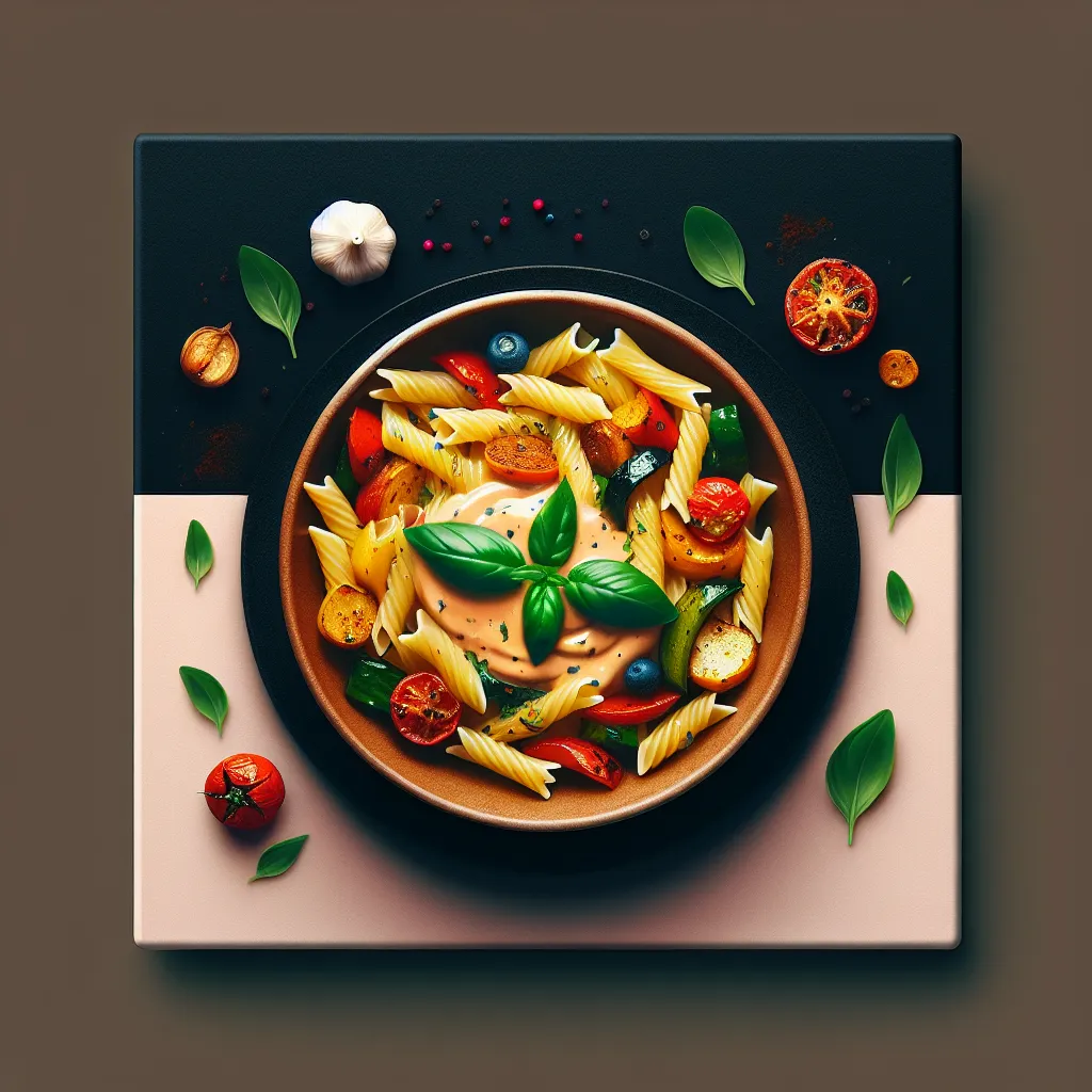 Roasted Vegetable Pasta with Zesty Lemon Caper Sauce