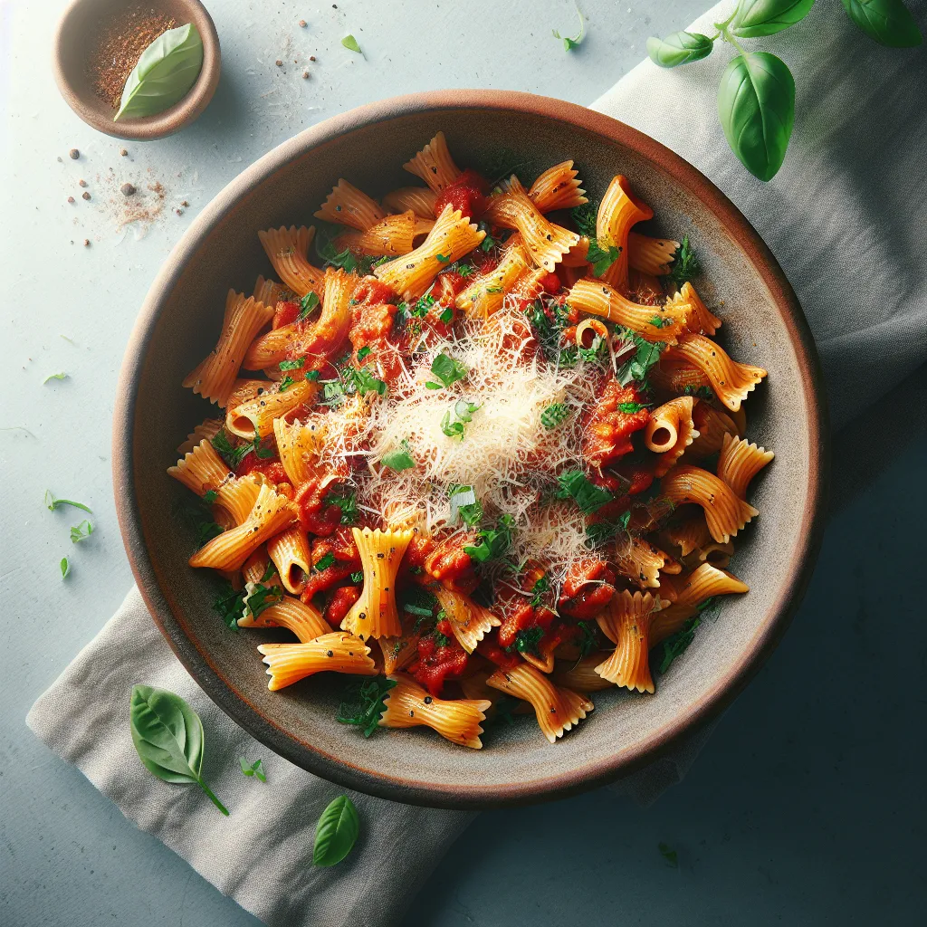 Spice Up Your Life: Vegan Arrabbiata with a Secret 'Parmesan' Twist!