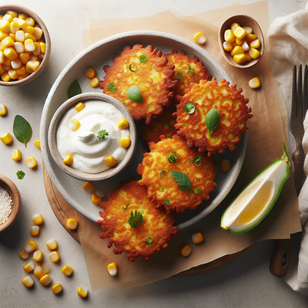 Sunshine Fritters: A Vegan Corn Delight