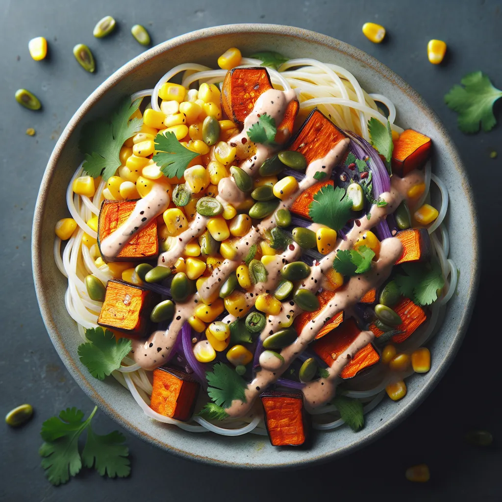 Spicy Sweet Potato Noodle Salad with Roasted Corn: A Culinary Comeback