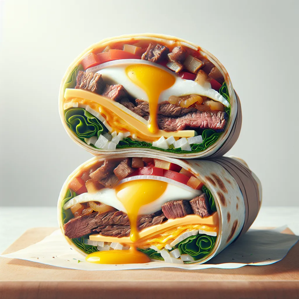 Rise and Shine: Healthy Steak & Egg Fiesta Wraps!