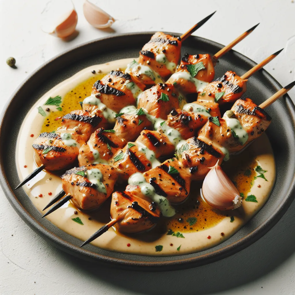 Sizzling Skewers: A Flavor Fiesta with Garlic Zing!