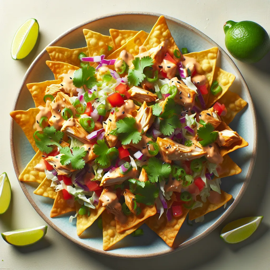 Wonton-derful Chicken Nachos: A Healthy Twist on a Classic