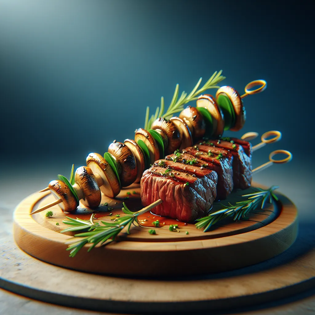 Sizzling Skewers: A Healthy & Fun Steak and Mushroom Adventure