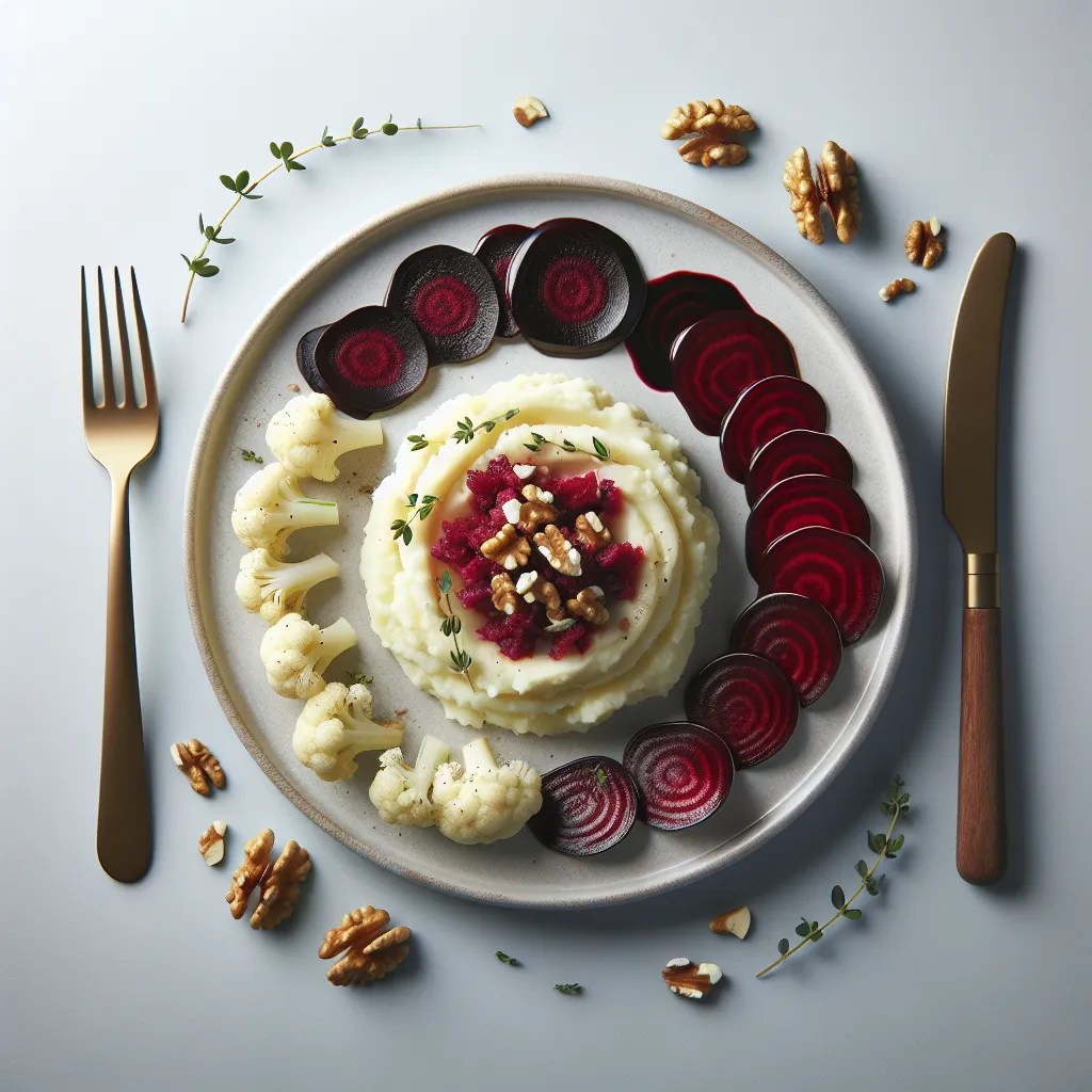 Vibrant Veggie Mash-Up: Balsamic Beet Bliss Meets Creamy Cauliflower Dream!